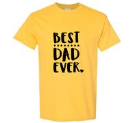 (Yellow, M) World Best Dad Daddy Father Ever Fathers Day Gifts Men T Shirt Tee Top