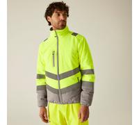 Yellow male 4XL Regatta Professional Men's Waterproof Hi-Vis Two Tone Thermal Jacket Yellow, Size: 4XL