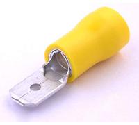 Yellow Male Electrical Connectors - 20x Electrical Spade Connectors/Crimp Terminals - Free First Class UK Postage!