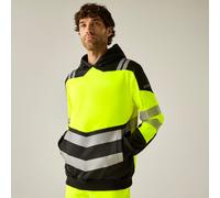 Regatta High Visibility X-Pro black/yellow work sweatshirt hoodie TRF780
