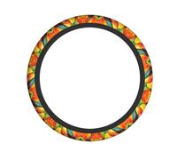 Yellow Mango Printed Steering Wheel Cover Elastic Stretch Car Wheel Wrap Breathable Non-Slip Steering Wheel Protector for Car Truck SUV