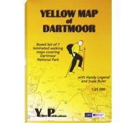 Yellow Map of Dartmoor ~ Boxed set of 7 laminated walking maps