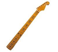 Yellow maple 25.5" guitar neck 22nd fret fretboard star inlays