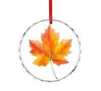 Yellow Maple Leaf Christmas Tree Hanging Ornaments