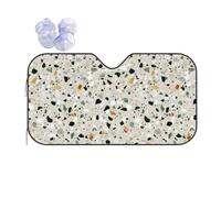 Yellow Marble Car Windshield Sunshade Foldable Reflective Sun Visor. Front Window Cooling Cover For Car