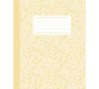 Yellow Marble Composition Notebook College Ruled: Aesthetic Student Planner, 100 Sheets (200 Pages), 7.5" x 9.25"