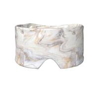 Yellow Marble Print, Full Eye Covers Light Blocking Eye Mask Sleep Eye and Ear Muffs