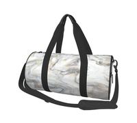 Yellow Marble Print Travel Duffel Bag, Foldable Gym Bag Overnight Weekend Bags for Women, Large Holdall Bag Cabin Bag for Sports and Travel