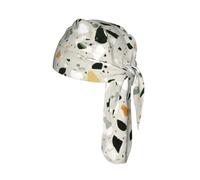 Yellow marble Printed Quick Drying Cycling Cap, Breathable Mesh Bandana Helmet Liner, for Running Fishing