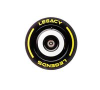 Yellow Medium Compound Racing Tyre Coaster - 90mm Circle - Mug Drinks Placemat - Formula - Car Wheel - One - Tire - Motorsport - Memorabilia - Collectable - Gift ideas