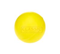 Yellow Medium Solid Strong Tough Hard Rubber Dog Treat Ball Fetch Toys
