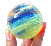 Yellow Melting Quartz Sphere Natural Crystal Gemstone Sphere Sculpture