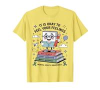 Yellow Mental Health Awareness Day It's Okay Feel Boys Men T-Shirt