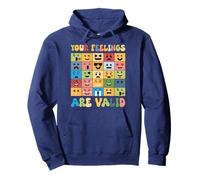 Yellow Mental Health Awareness - Your Feelings Are Valid Kid Pullover Hoodie