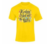 Yellow Mental Health T Shirt - Children’s VE Day T Shirts Girls Boys Top for School Awareness & Support Events Yellow 7-8 Years Style 05