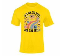 Yellow Mental Health T Shirt - Children’s VE Day T Shirts Girls Boys Top for School Awareness & Support Events Yellow 7-8 Years Style 07
