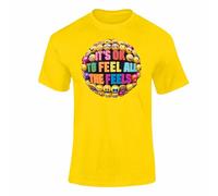 Yellow Mental Health T Shirt - Children’s VE Day T Shirts Girls Boys Top for School Awareness & Support Events Yellow 7-8 Years Style 08