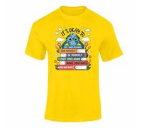 Yellow Mental Health T Shirt - Children’s VE Day T Shirts Girls Boys Top for School Awareness & Support Events Yellow 7-8 Years Style 09