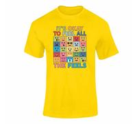 Yellow Mental Health T Shirt - Children’s VE Day T Shirts Girls Boys Top for School Awareness & Support Events Yellow 7-8 Years Style 03