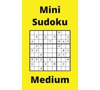 Yellow Mini Sudoku Book, 9x9 Puzzles, 50 Pages, 5x8, Medium