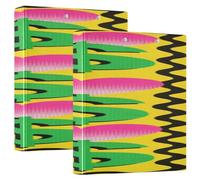 Yellow Money Dollar 1.5" Binders 3 Ringed with Pockets Pack of 1/2 Assorted Binders Hardcover