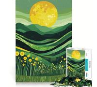 Yellow Moon Between Mountains 1000 Piece Jigsaws for Adults Brain Sharp Game Smooth Burr Free Surface Fascinating Hobby for Idle Moments (50x75cm)