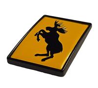 Yellow moose Boot Badge Emblem 3D Metal For Volvo XC90 V60 S80 S60 Logo Sweden (Full Black)