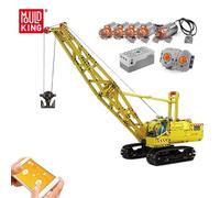 (yellow) MOULD KING Technical Building Toys for Boys The APP RC Motorized Crawler Crane Blocks Assemble Bricks Kids Christmas Gifts