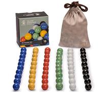 Yellow Mountain Imports 60 Pieces Chinese Checkers Marbles Set with Solid Colors - 16 Millimeters