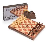 Yellow Mountain Imports Magnetic Portable Chess Set (27 Centimeters) - Folding, Travel Board Game