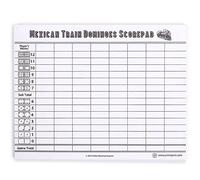 Yellow Mountain Imports Mexican Train Dominoes Scorepad - 50 Sheets