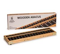 Yellow Mountain Imports Vintage Style Wooden Abacus - 35.3 centimeters - Professional 17 Column Soroban Calculator with Reset Button - Made