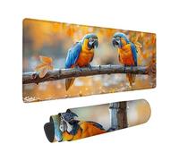 Yellow Mouse Mat 1000x500x3 mm, Mouse Pad Parrot Pattern with Stitched Edge Design, Waterproof Mousepad Large 40x20x0.12inch with Non-Slip Rubber Base for Office Desk Accessories, Gifts -zzg2505S2