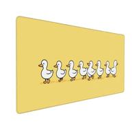 Yellow Mouse Mat 1200x600 mm Large Mouse Pad Duck Waterproof Desk Mat with Non-Slip Rubber Base, Smooth Surface to Improve Precision and Speed, xxl Gaming Mousepad for Computer, PC, Laptop 2S-326