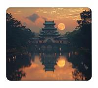 Yellow Mouse Mat 400x300mm, Small Mouse Pad Architecture Waterproof Gaming Mousepad, Mini Desk Mat with Anti-Slip Base, Stitched Edges Mousepad, Keyboard, Mousemats for Desk, Gifts for Women B-4587