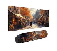 Yellow Mouse Mat Autumn Mouse Pad 24 x 12 x 0.12 inch, Washable Mousepad, Gaming Mousepad Office Accessories with Anti-Slip Rubber Base Double Stitched Edges for Office, Decor, Gifts for Men -TL85ZF