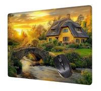 Yellow Mouse Mat Gaming Mouse Pad Sunset Mousepad 240x200x3mm, Ultra Thin Improves Speed and Accuracy, Non-Slip Rubber Base Desk Mat, Wear-Resistant, Washable for Gaming PC Office Accessories H0-485