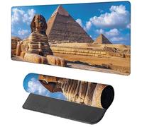 Yellow Mouse Mat Gaming, Pyramid Mouse Pad 1000x500x3mm, Extended XXL Desk Mat Large with Stitched Edges, Improved Precision and Speed Non-Slip Rubber Base Mousepad for Office Accessories Y-3933