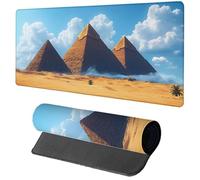 Yellow Mouse Mat Gaming, Pyramid Mouse Pad 800x300x3mm, Extended XXL Desk Mat Large with Stitched Edges, Improved Precision and Speed Non-Slip Rubber Base Mousepad for Office Accessories, Gifts W-5418