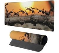 Yellow Mouse Mat Gaming, Sunset Mouse Pad 800x300x3mm, Extended XXL Desk Mat Large with Stitched Edges, Improved Precision and Speed Non-Slip Rubber Base Mousepad for Office Accessories, Gifts 7-3411