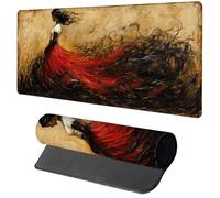 Yellow Mouse Mat Gaming, Woman Mouse Pad 1000x500x3mm, Extended XXL Desk Mat Large with Stitched Edges, Improved Precision and Speed Non-Slip Rubber Base Mousepad for Office Accessories, Gifts 7-7869