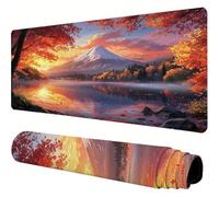 Yellow Mouse Mat Landscape Desk Mat 1000x500x3mm Mouse Pad Large, Waterproof Mousepad with Stitched Edges and Non-Slip Rubber Base Mousemat, Desk Accessories for Men, Work From Home Essentials J1-705