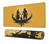 Yellow Mouse Mat XXL 47.2x23.6x0.12 inch Large Gaming Mouse Pad Pirate Desk Mat Stitched Edges Washable Japanese Mousepad with Anti-Slip Rubber Base Computers Desk Pad for Laptop Office Decor,Model968