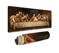 Yellow Mouse Pad Large 1200x600mm, The Last Supper Mouse Mat Waterproof Desk Mat with 3MM Stitched Edges, Non-Slip Rubber Base Mousepad Computer Accessories for Gaming, Office, Gifts -zjn2509XU