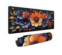 Yellow Mouse Pad Large 1200x600x3mm, Flower Gaming Mouse Pad Waterproof Desk Mat with 3MM Stitched Edges, Non-Slip Rubber Base Mousepad Computer Accessories for Gaming, PC, Laptop, Office -hjw2601PZ