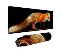 Yellow Mouse Pad Large 1200x600x3mm, Fox Gaming Mouse Pad Waterproof Desk Mat with 3MM Stitched Edges, Non-Slip Rubber Base Mousepad Computer Accessories for Gaming, PC, Laptop, Office -hjw2601DL