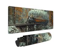 Yellow Mouse Pad Large 1200x600x3mm, Train Gaming Mouse Pad Waterproof Desk Mat with 3MM Stitched Edges, Non-Slip Rubber Base Mousepad Computer Accessories for Gaming, PC, Laptop, Office -hjw2601TM