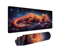 Yellow Mouse Pad Large 120x60cm, Dragon Mouse Mat Waterproof Desk Mat with 3MM Stitched Edges, Non-Slip Rubber Base Mousepad Computer Accessories for Gaming, Office, Gifts for Women -zjn2509DQ7759F4
