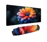 Yellow Mouse Pad Large 28x12inch, Chrysanthemum Gaming Mouse Pad Waterproof Desk Mat with 3MM Stitched Edges, Non-Slip Rubber Base Mousepad Computer Accessories for Gaming, Laptop, Office -hjw26019Z