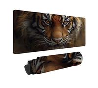 Yellow Mouse Pad Large 28x12x0.12inch, Tiger Gaming Mouse Pad Waterproof Desk Mat with 3MM Stitched Edges, Non-Slip Rubber Base Mousepad Computer Accessories for Gaming, PC, Laptop, Office -hjw2601K7